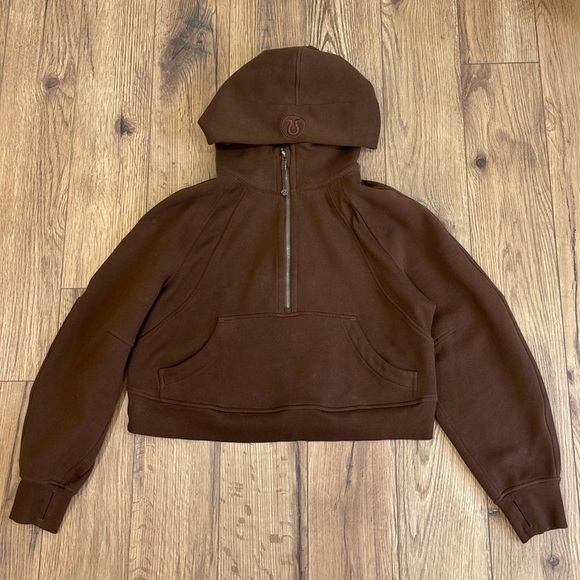 lululemon athletica Tops - Lululemon Scuba Oversized Half Zip Hoodie Size XS/S In Java